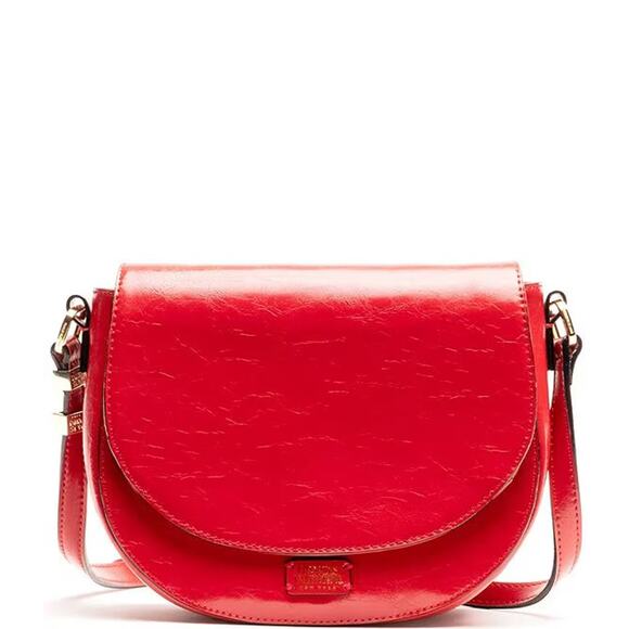 Frances Valentine Mini Ellen Leather Crossbody Bag ~ Red - Picture 1 of 9